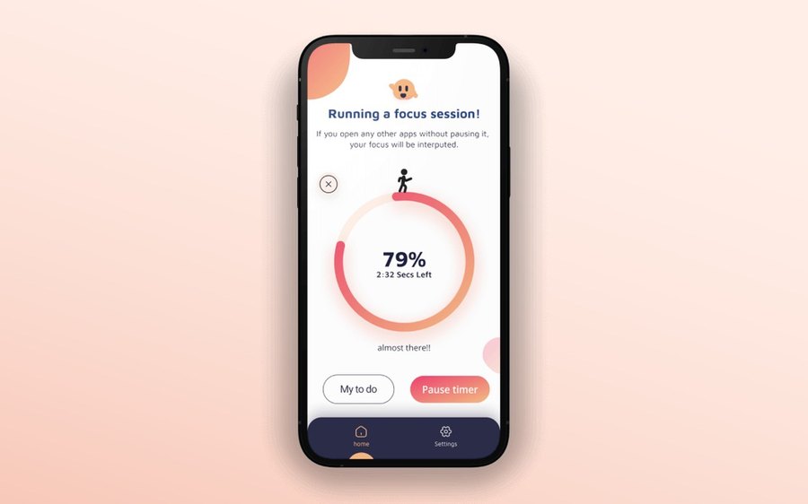 bFocused app in device mockup