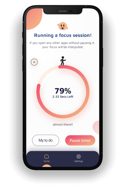 bFocused app in device mockup
