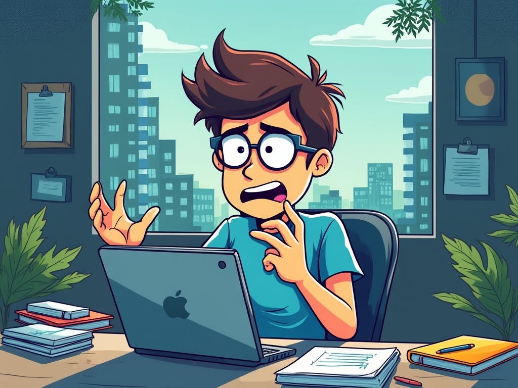 image of a frustrated developer