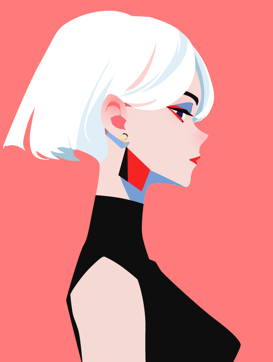 2D Girl — Rive character animation